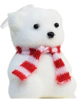 Urso Branco em Isopor Natalino – Enfeite Decorativo para Árvore de Natal, Guirlandas e Arranjos