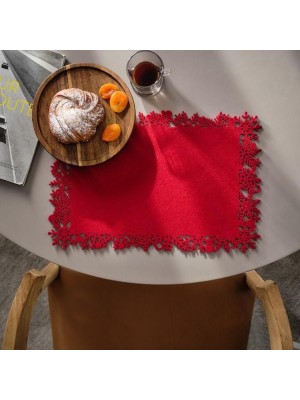 Jogo Americano Unitario Snowflake Natal 44x30cm Decorativo para Mesa Posta, Ceia e Refeições Especiais