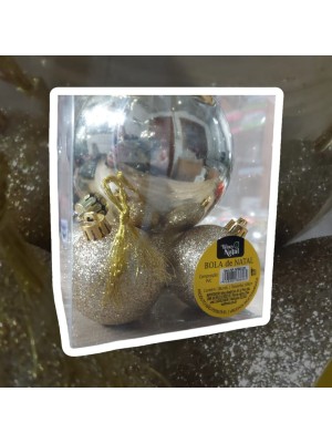 Kit 18 Bolas de Natal Klasik Mistas Tamanhos Variados – Decoração para Árvore de Natal com Glitter e Brilho