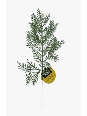 Galho Pinheiro Nevado 33x15cm Enfeite Natalino Decorativo com Efeito Neve para Guirlandas, Arranjos e Árvores de Natal
