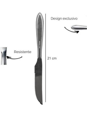 Jogo 3 Facas Inox Sunshine p/ Churrasco Doméstico