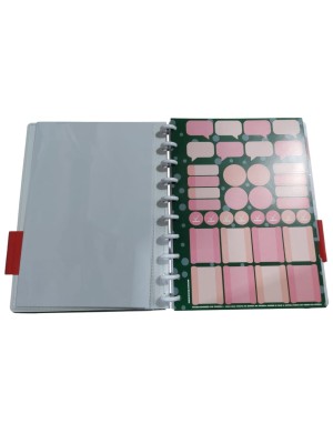 Caderno de Disco Color 10 Discos 80 Folhas 4 Divisórias A5 Refilável Pautado Escolar Escritório