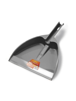 Pá Doméstica Brilhex 32 × 24 cm – Plástico Resistente com Sistema de Encaixe para Cabos e Limpador de Cerdas, Ideal para Limpeza Geral