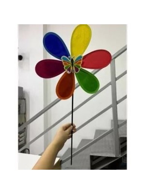 Cata-Vento Decorativo Grande GM Gold para Jardim, Varanda e Festa – Colorido, Resistente e de Fácil Montagem