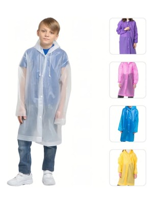 Capa de Chuva Infantil GM Gold – Impermeável, Leve e Resistente, Ideal para Escola e Passeios