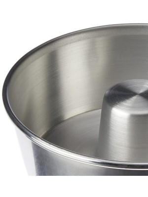 Forma Canudo Polida N24 25x25x7cm em Alumínio Brilhante – Ideal para Bolos, Pudins e Sobremesas Profissionais