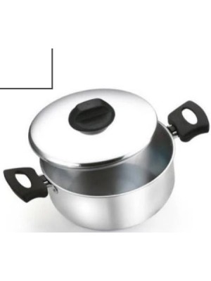 Caçarola Polida N20 32x21x8,5cm em Alumínio Brilhante  – Ideal para Cozinhar Arroz, Molhos e Ensopados