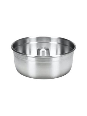 Forma com Canudo N.20 1,85L de Alumínio Polido – Ideal para Bolos e Pudins