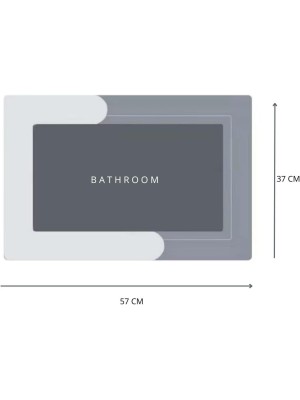 Tapete Super Absorvente para Banheiro Quad 58x38cm Antiderrapante Secagem Rápida