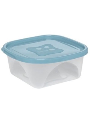 Pote Quadrado Grande 1200ml com Tampa Azul Hermética para Armazenar Alimentos, Freezer, Geladeira e Organização da Cozinha
