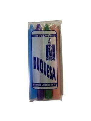 Vela Duquesa Anjos 18g com 8 Unidades – Kit de Velas Coloridas para Oração, Anjo da Guarda, Rituais e Harmonização Energética