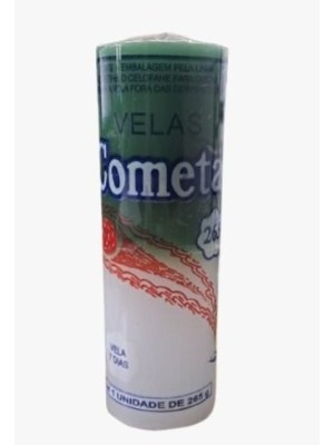 Vela Votiva Cometa 7 Dias 265g Verde/Branca 50mm – Vela Espiritual para Cura, Prosperidade, Proteção e Harmonia Energética