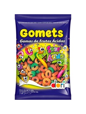 Gomets Anel Frutas Ácidas 600g Dori – Gomas Azedinhas Sortidas Sour