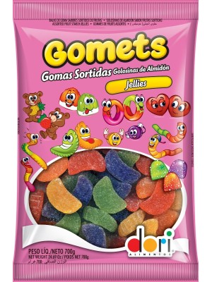 Bala de Goma Gomets Sortidas 700g Dori – Gomas Frutas Jellies Macias