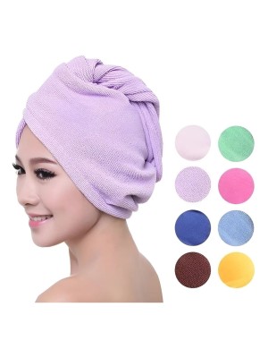 Toalha de Microfibra Poliéster para Cabelo 30x65cm – Secagem Rápida, Antifrizz, Leve e Macia para Banho, Academia e Viagens