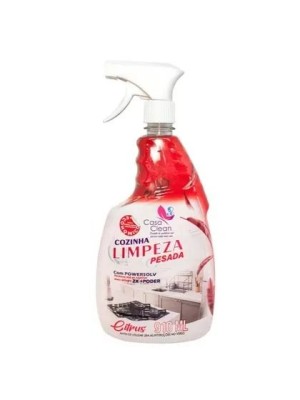 Limpador Cozinha Limpeza Pesada Casa Clean 910ml Citrus Spray Desengordurante para Gordura Difícil
