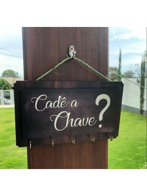Porta Chaves em MDF Decorativo Suporte Para ate 5 Chaves
