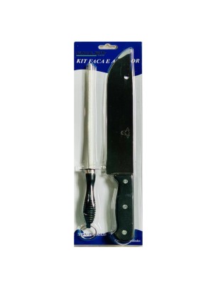 FACA E AFIADOR CONJUNTO 34/27CM UN.