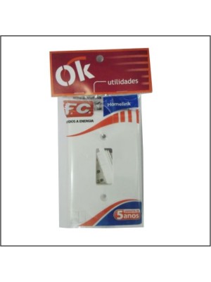 INTERRUPTOR 1 TECLA C/PLACA BRANCO UN.