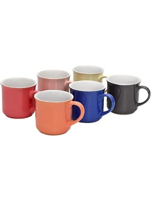 CANECA DE PORCELANA CONJ C/4PCS 60ML CORES UN.