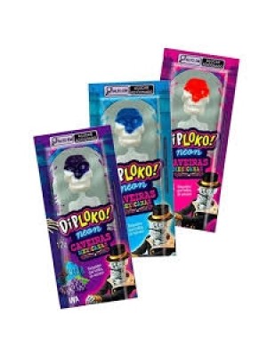 PIRULITO DIPLOKO NEON CAVEIRAS MEXICANAS 12G UN. SABOR FRUTAS SORTIDAS DANILLA