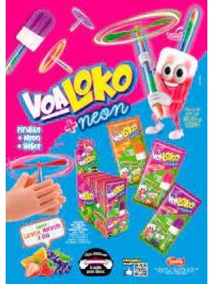 PIRULITO VOA LOKO NEON 10G UN. SABOR FRUTAS SORTIDAS DANILLA