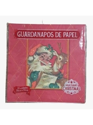GUARDANAPO 33X33CM DECORATIVO DE NATAL UN. MULTIART
