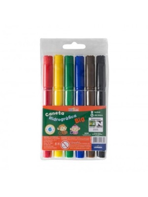 CANETA HIDROGRAFICA BIG C/ 6 CORES UN.