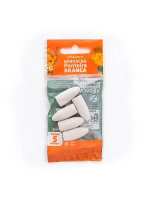 BORRACHA PONTEIRA BRANCA C/5 PCS