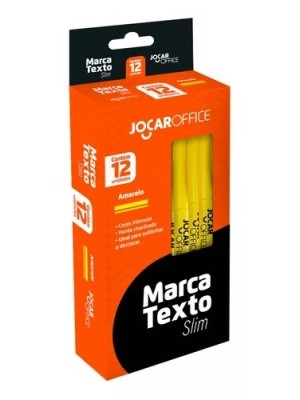 MARCA TEXTO SLIM AMARELO C/12 UNIDADES